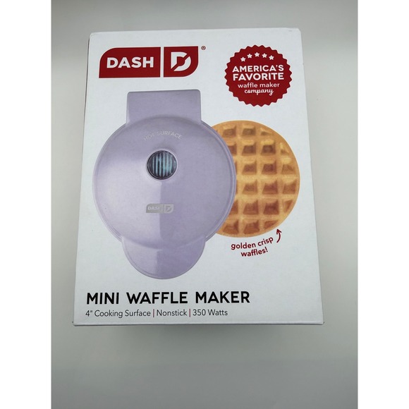 Dash Other - Dash Mini Waffle Maker Lavender Purple 4 Inch Nonstick 350W DMW001LV New in Box